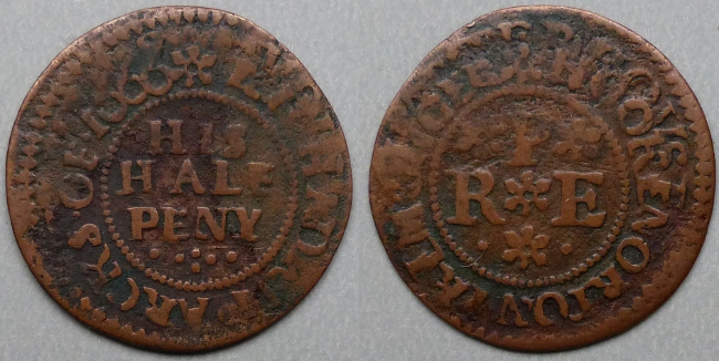 Hook Norton, Richard Parcks 1666 halfpenny